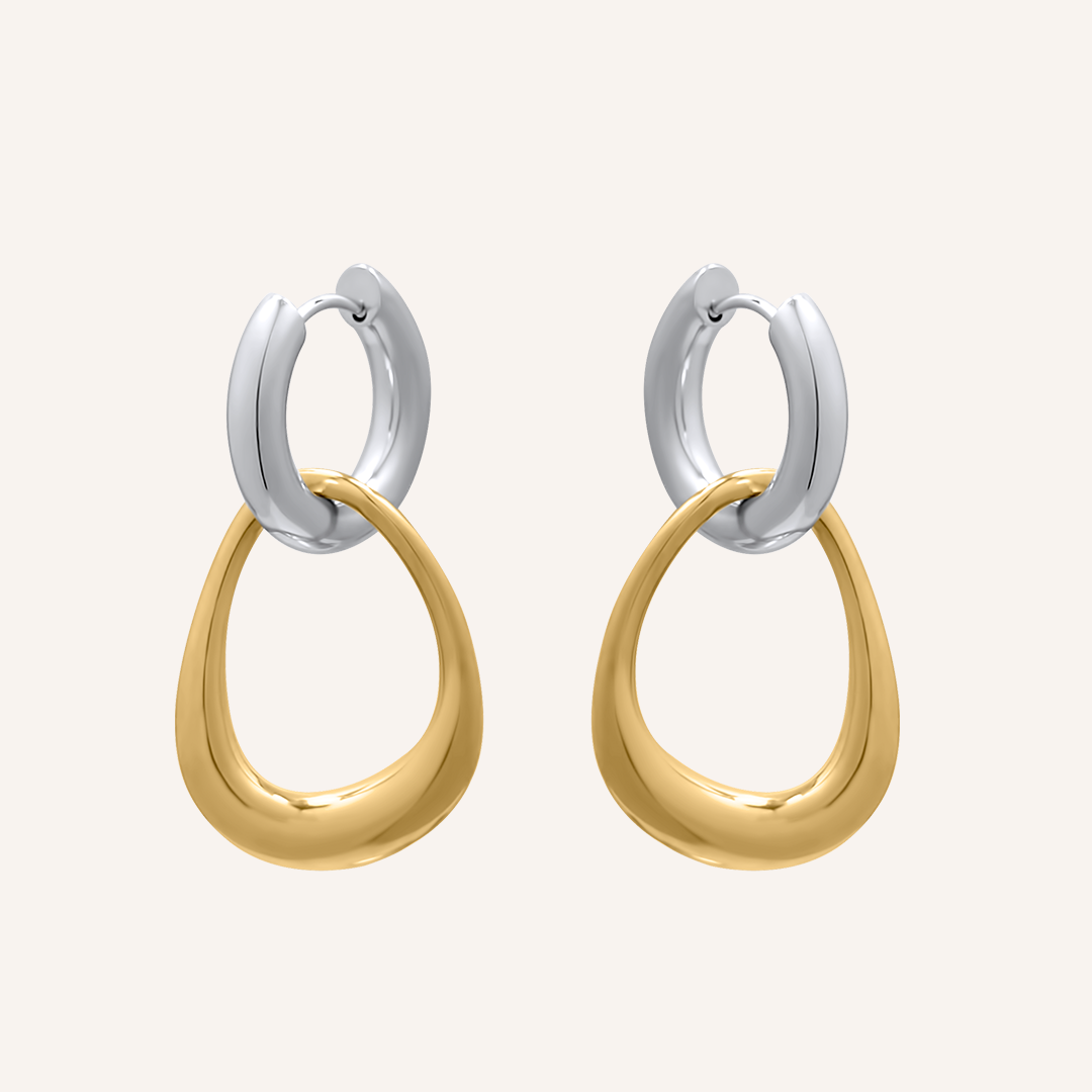 Beyonce Duo Tone Hoop Earring