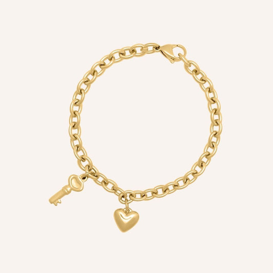 Bixby Love Key Bracelet - Gold - BLFX