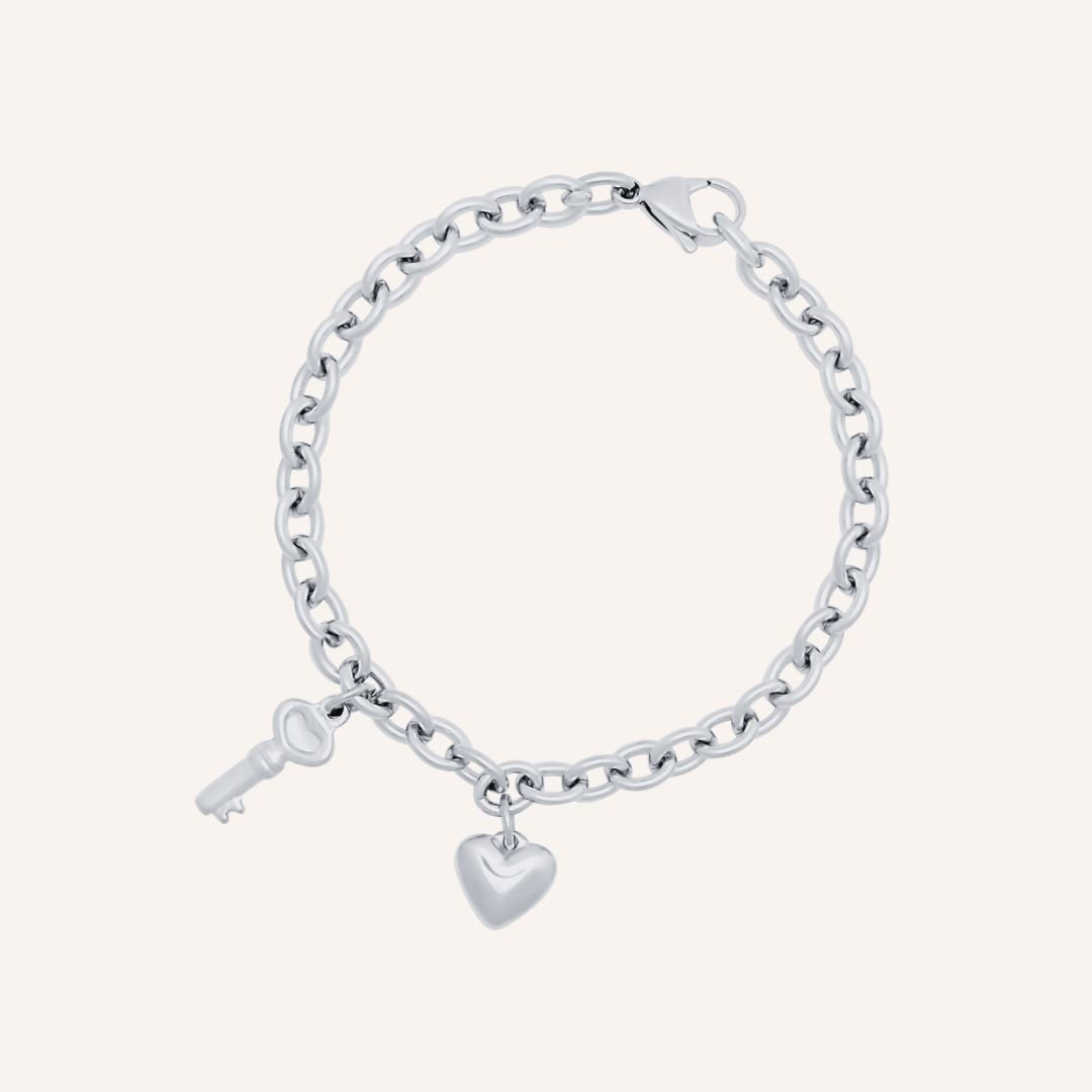 Bixby Love Key Bracelet - Silver - BLFX