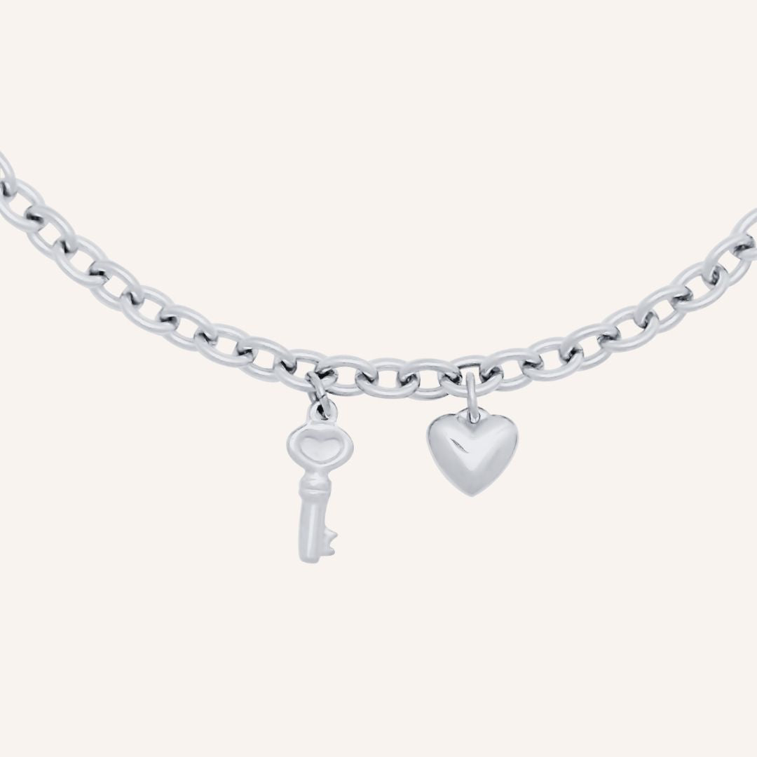 Bixby Love Key Bracelet - Silver - BLFX