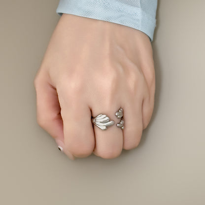 Blair Coral Wrap Ring - Silver