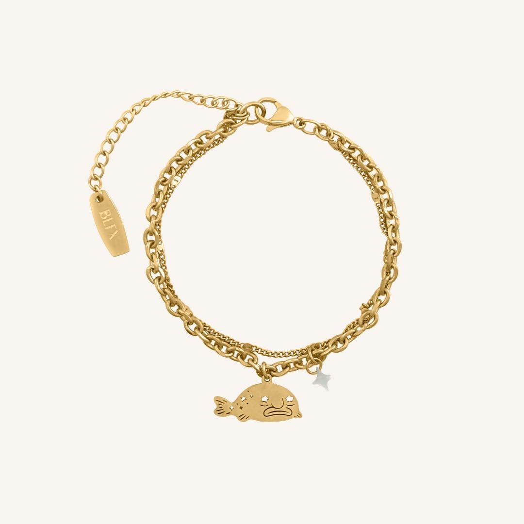 Bob Blobfish Layered Bracelet (Gold)