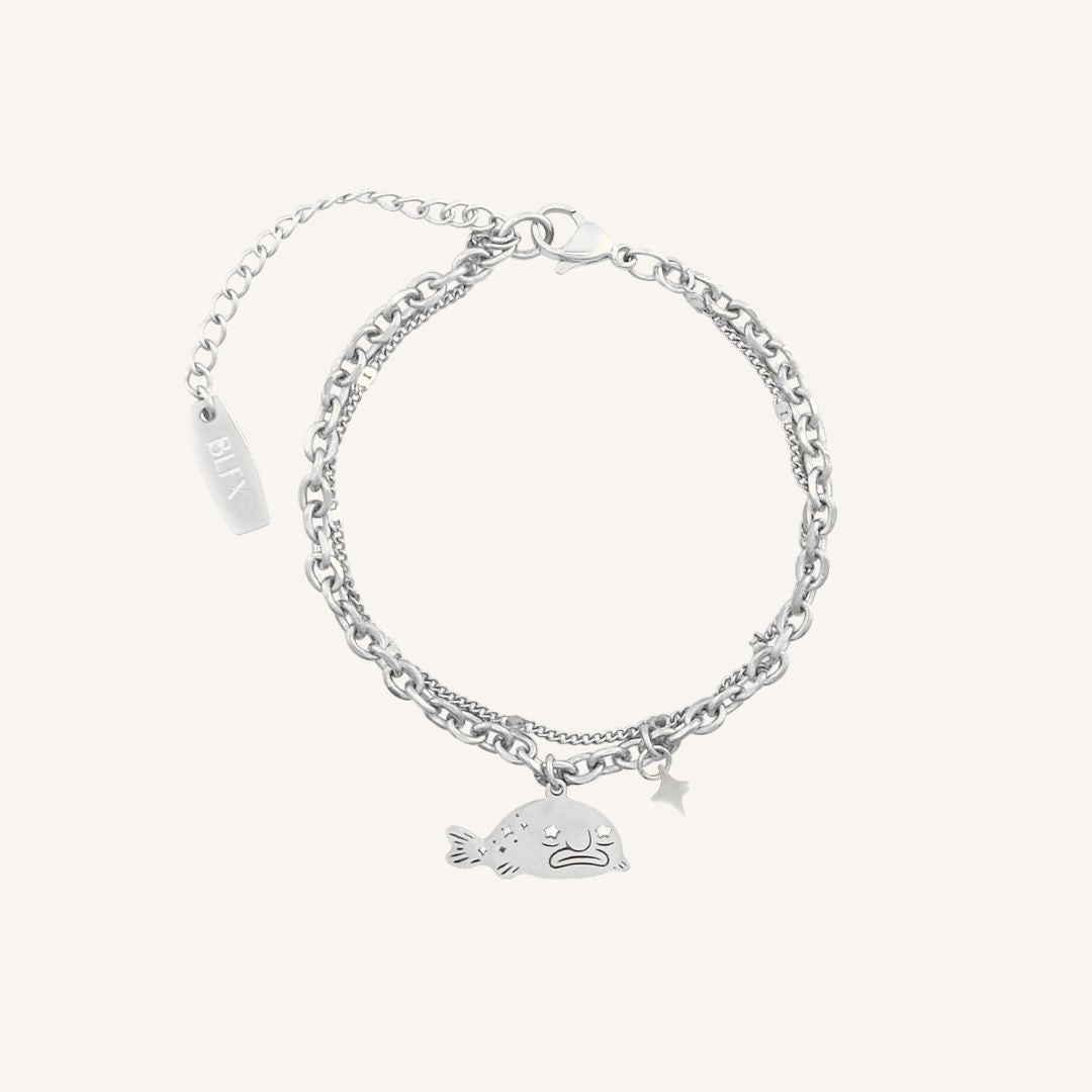 Bob Blobfish Layered Bracelet (Silver)