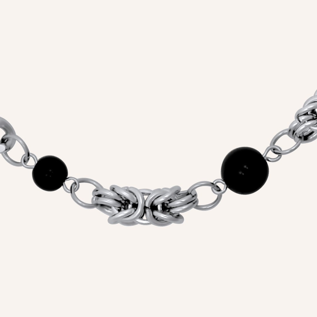 Bracken Blue Tiger Eye Hybrid Chain Bracelet