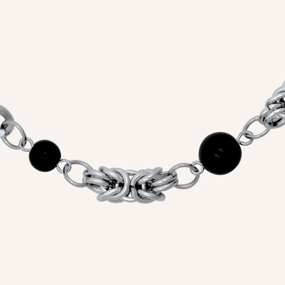 Bracken Blue Tiger Eye Hybrid Chain Bracelet