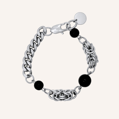 Bracken Blue Tiger Eye Hybrid Chain Bracelet
