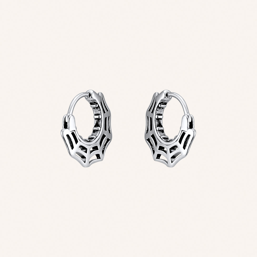 Caia Spider Web Hoop Earrings