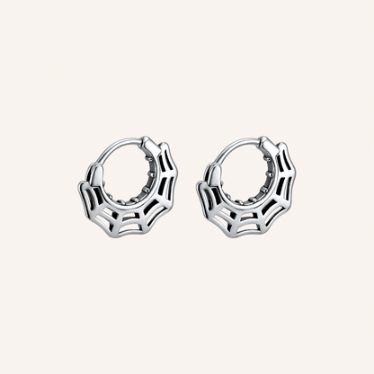 Caia Spider Web Hoop Earrings