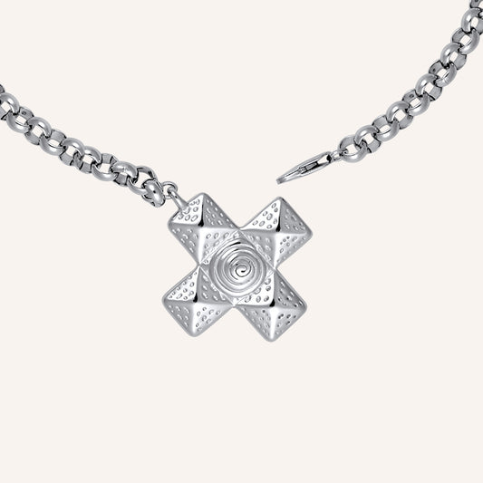 Callista Plus Drop Necklace - Silver