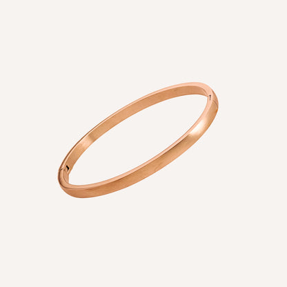 Calm Matte Plain Bangle 4mm - Rose Gold