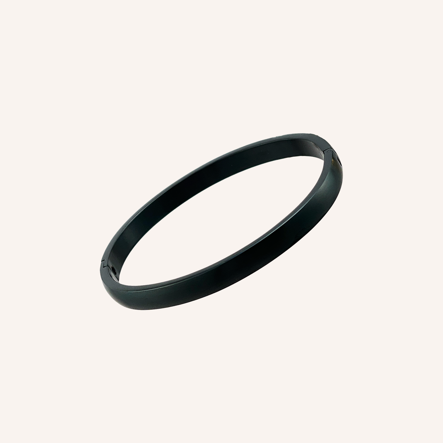Calm Matte Plain Bangle 6mm - Black