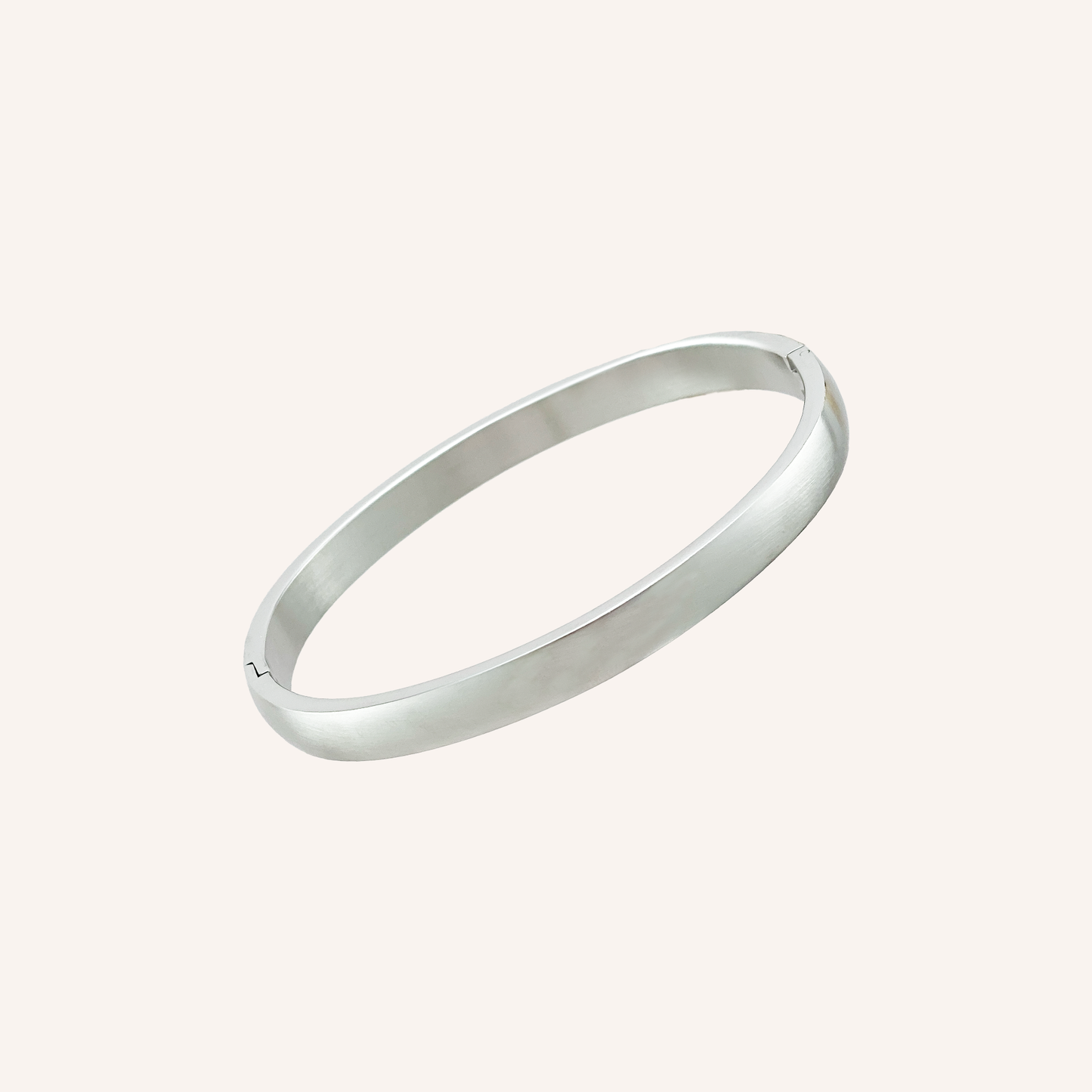 Calm Matte Plain Bangle 6mm - Silver