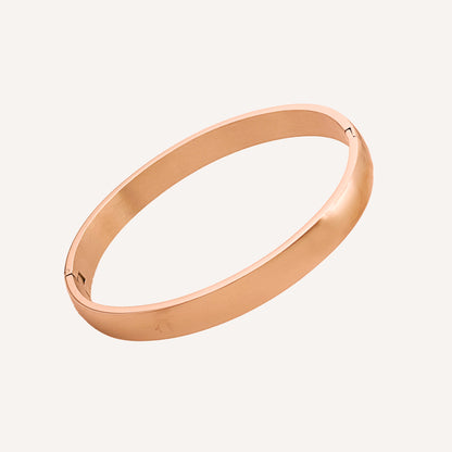 Calm Matte Plain Bangle 8mm - Rose Gold