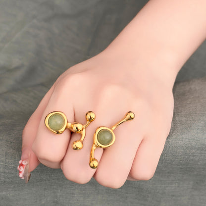 Calum ET Ring - Gold Green