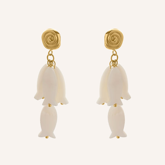 Carly Shell Fish Drop Earrings