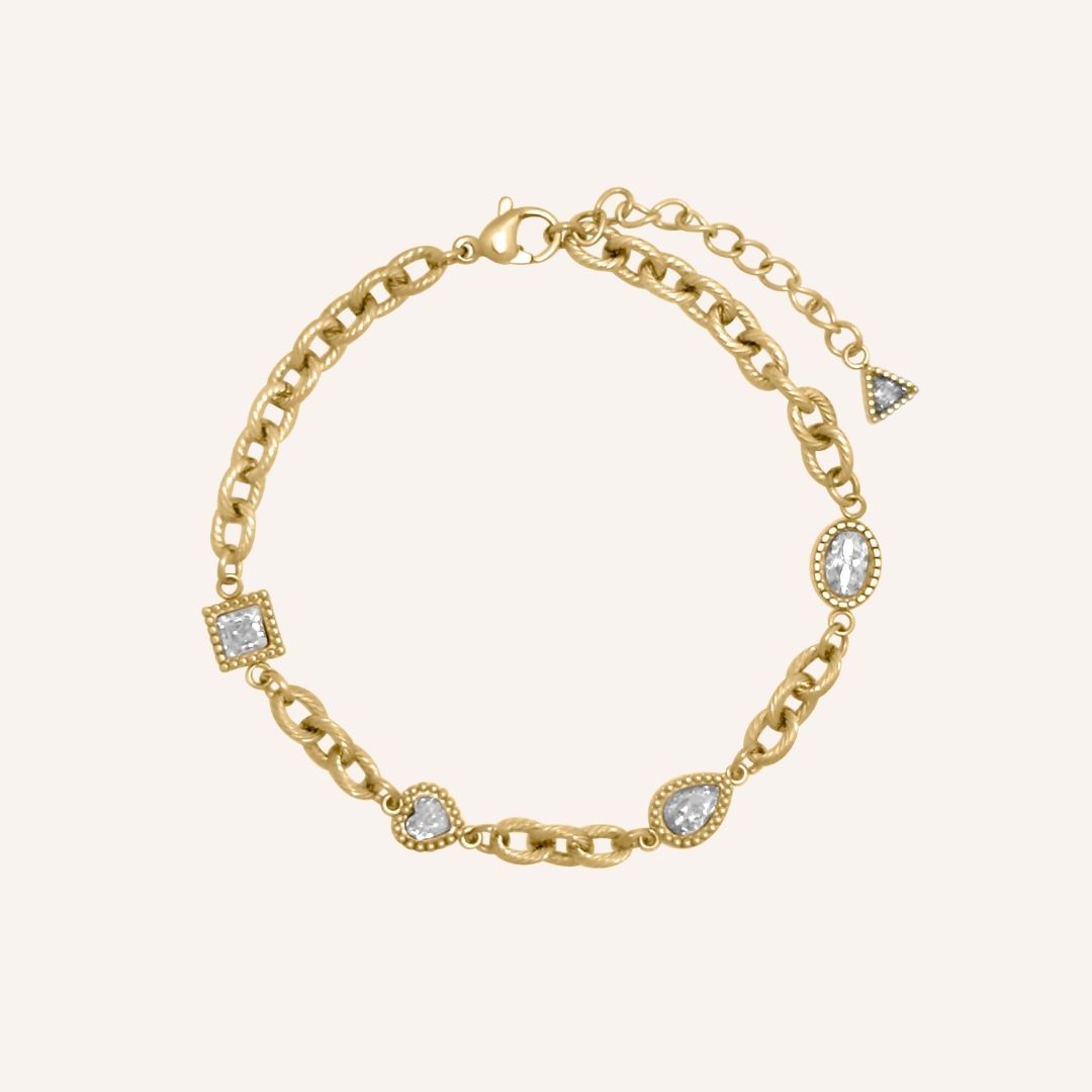 Carolyne Love Geo Charm Chain Bracelet - Gold - BLFX