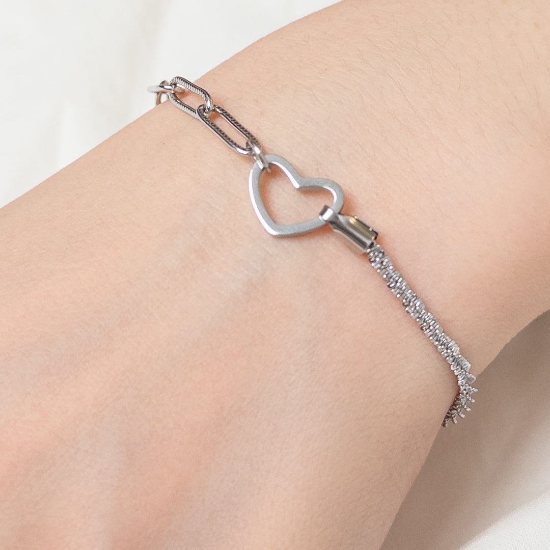 Cary Open Love Hybrid Chain Bracelet
