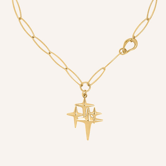 Casa Spark Star Chain Necklace - Gold