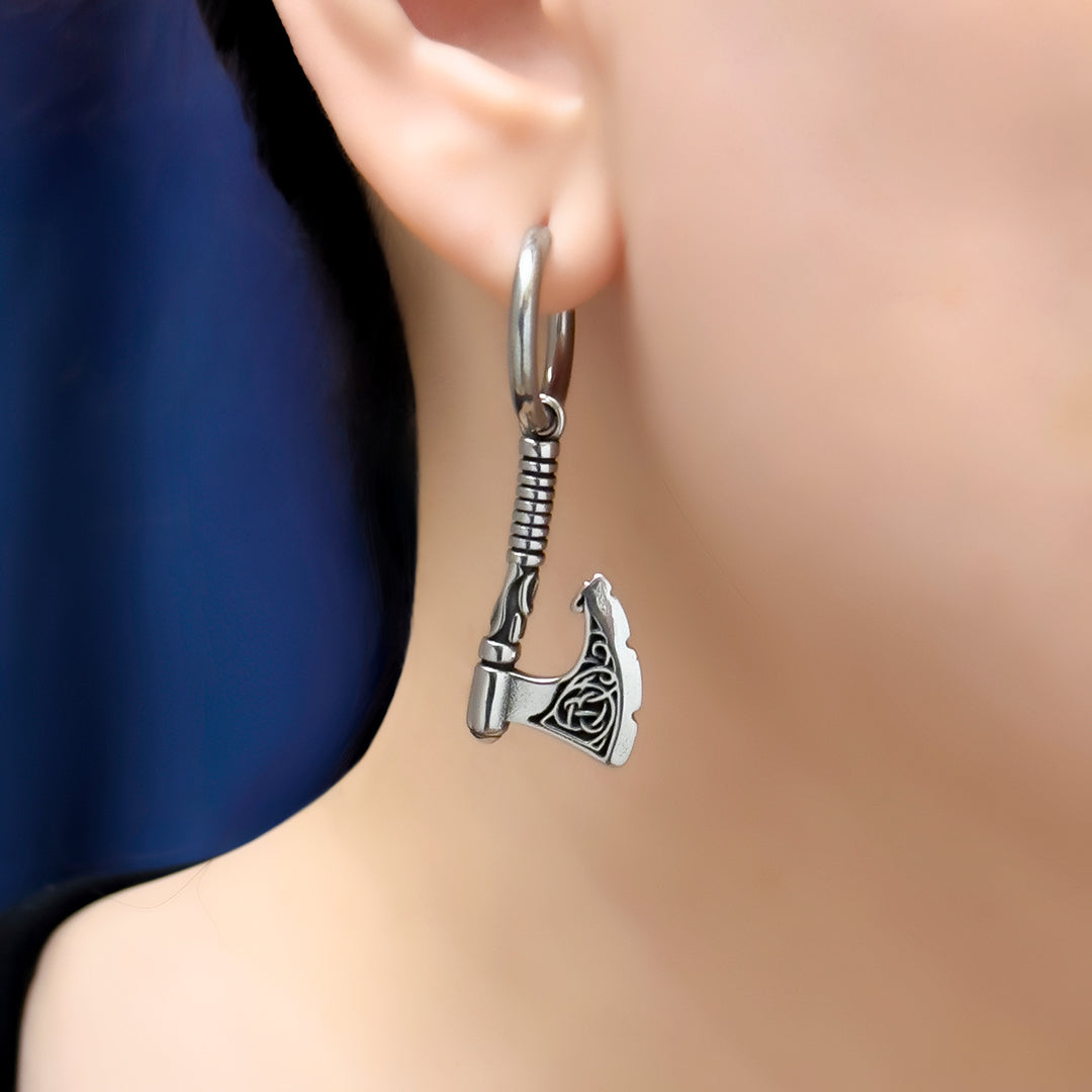 Cazzie Axe Hoop Earring - Single