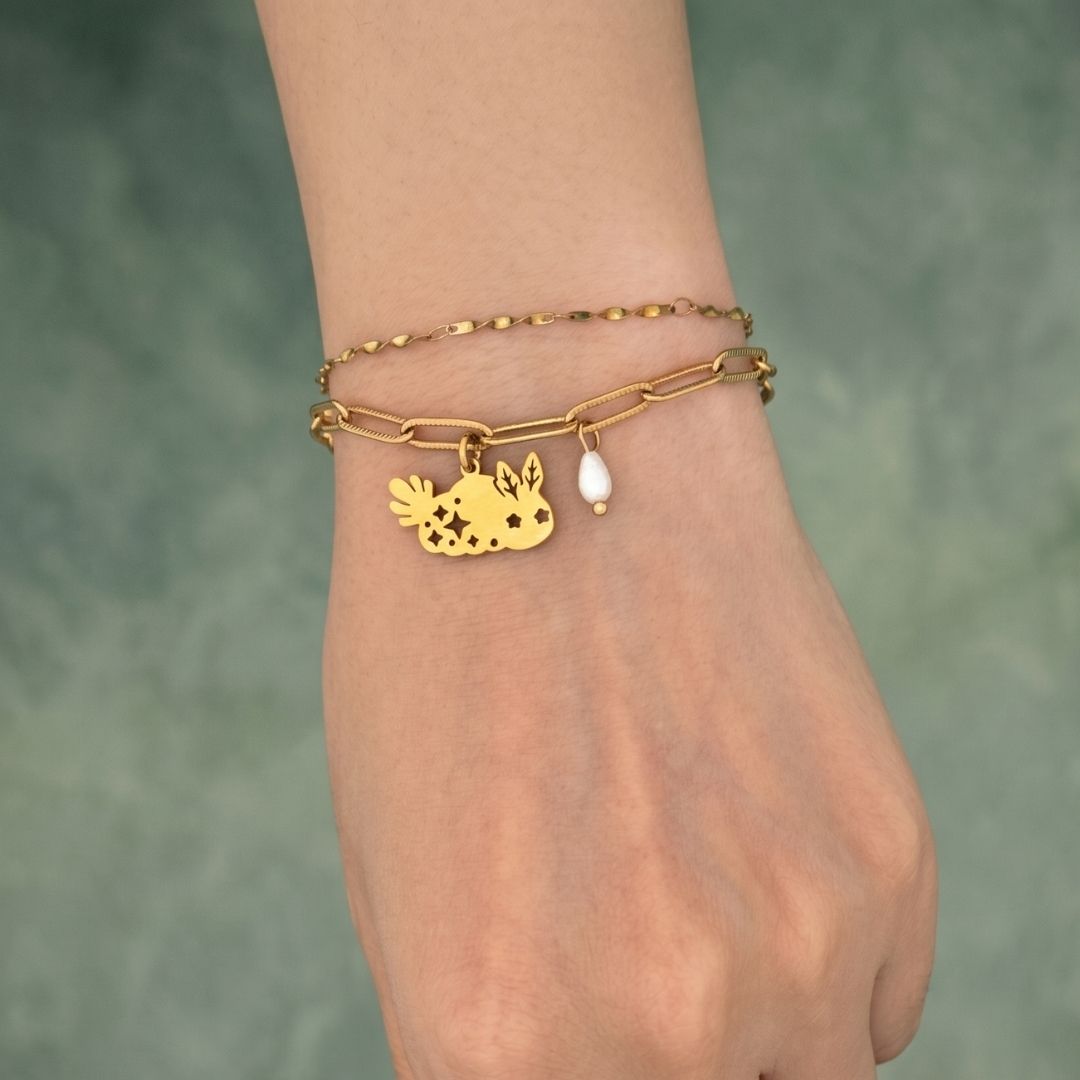 Cerban Sea Bunny Layered Bracelet (Gold)