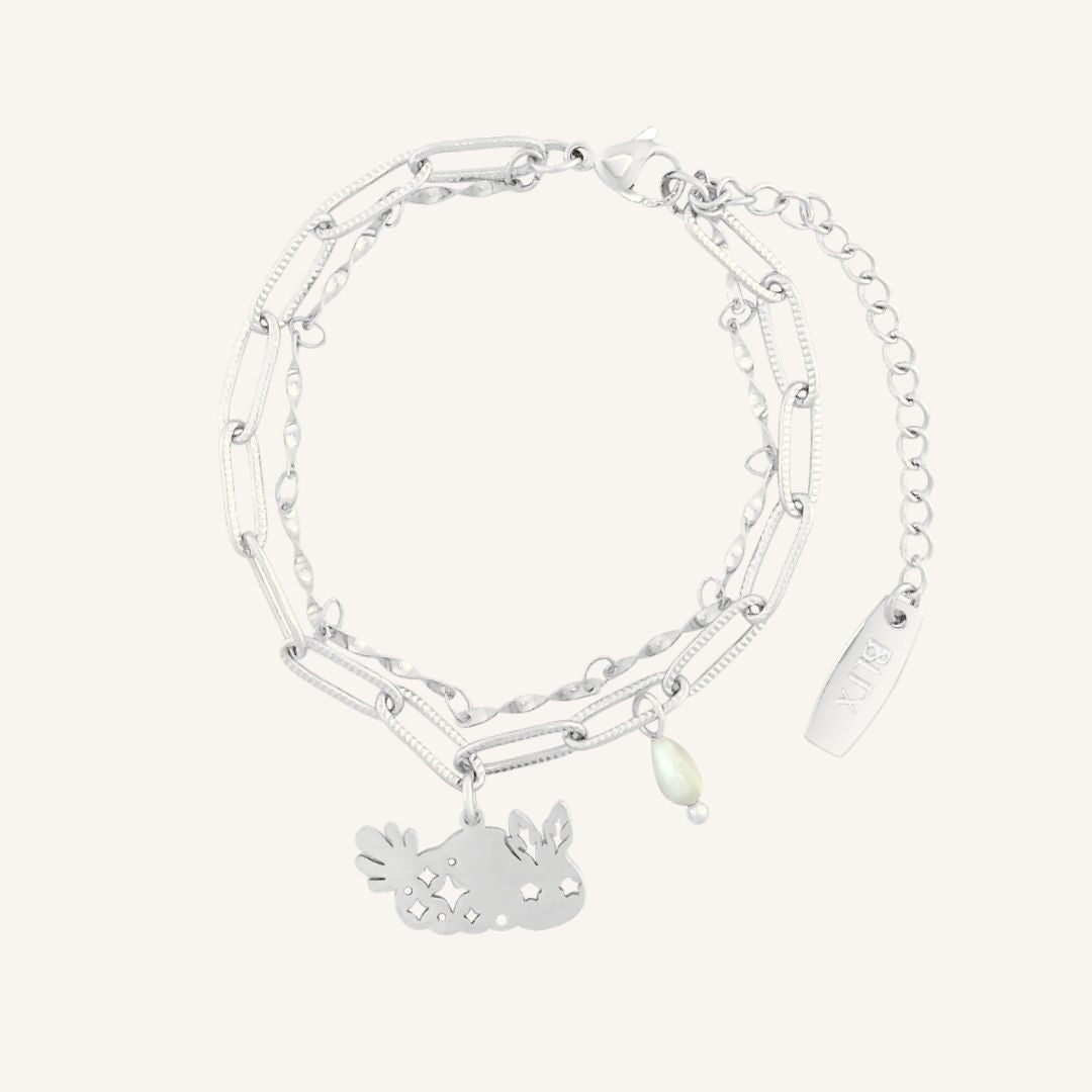 Cerban Sea Bunny Layered Bracelet (Silver)