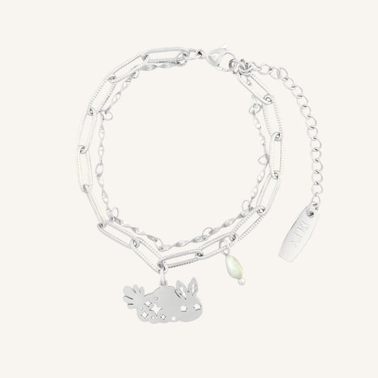 Cerban Sea Bunny Layered Bracelet (Silver) - BLFX