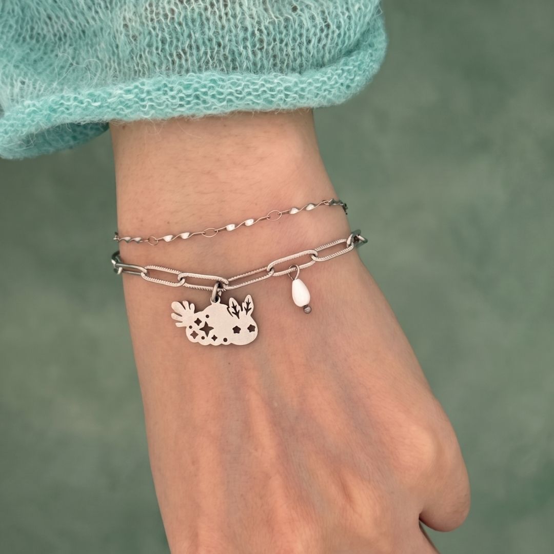 Cerban Sea Bunny Layered Bracelet (Silver)