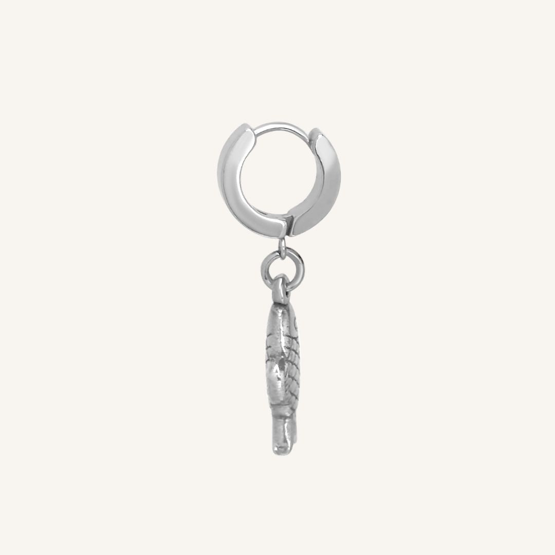 Chandler Fish Hoop Earring - Silver