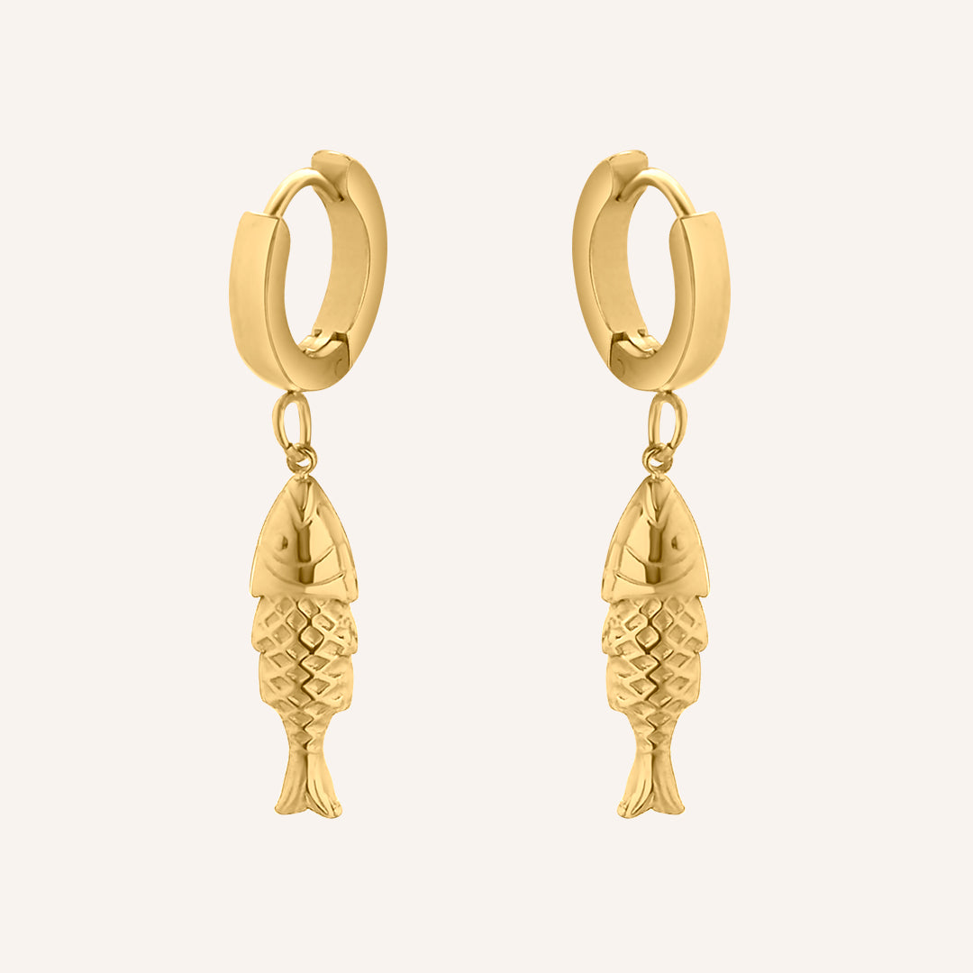 Chandler Fish Hoop Earrings