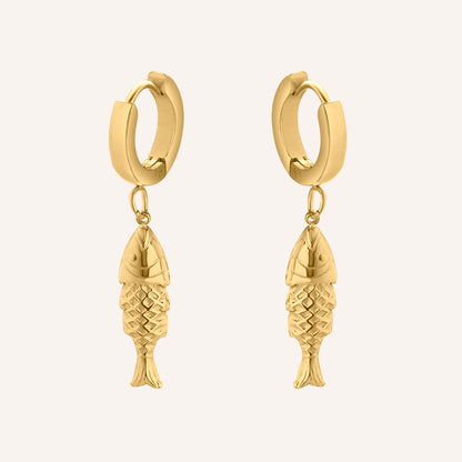 Chandler Fish Hoop Earrings