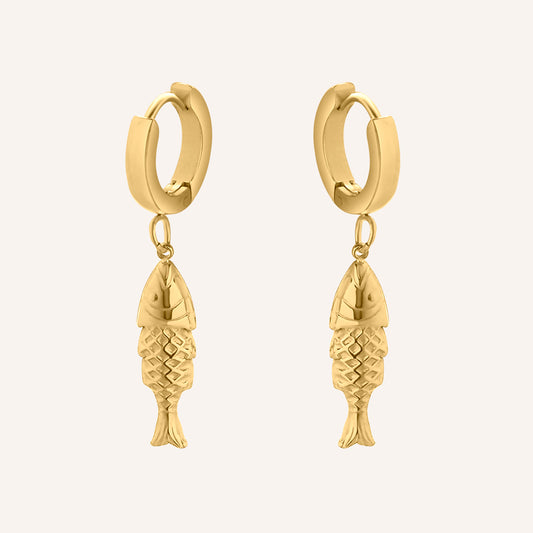 Chandler Fish Hoop Earrings