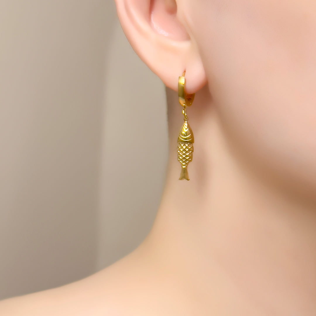 Chandler Fish Hoop Earrings