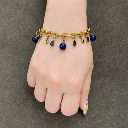 Chrisy Fruity Chain Bracelet - Blueberry