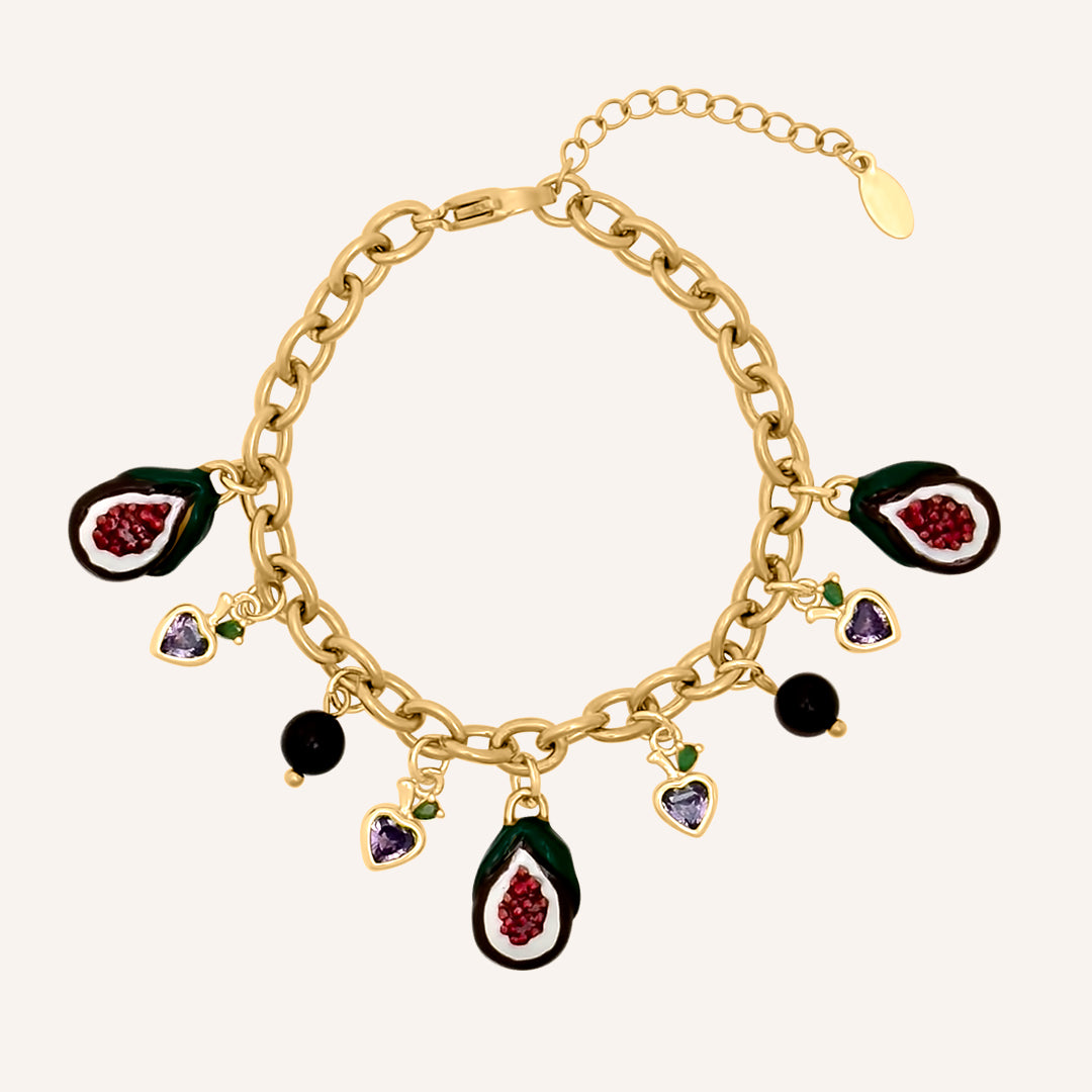 Chrisy Fruity Chain Bracelet - Fig