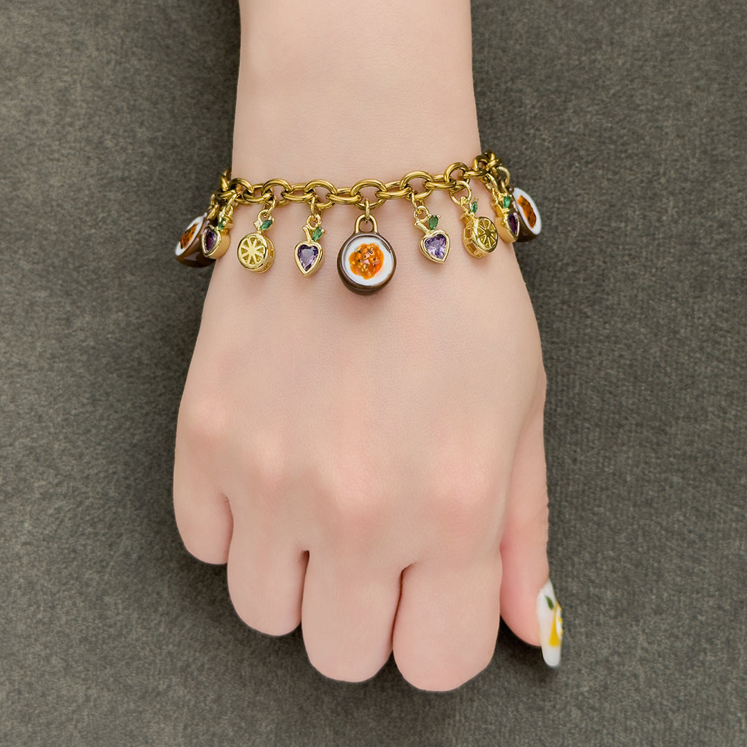 Chrisy Fruity Chain Bracelet - Passion Fruit
