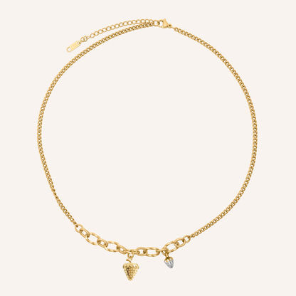 Chrisy Fruity Chain Necklace - White Strawberry