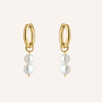 Cindy Pearl Hoop Earring