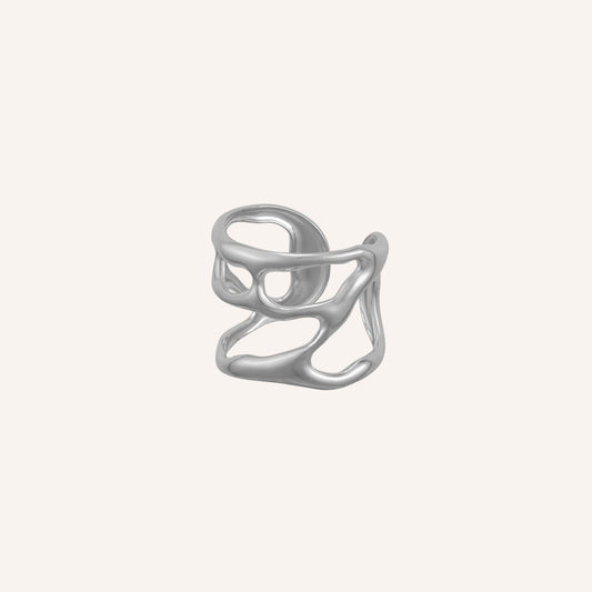 Colby Lava Open Wide Ring - Silver