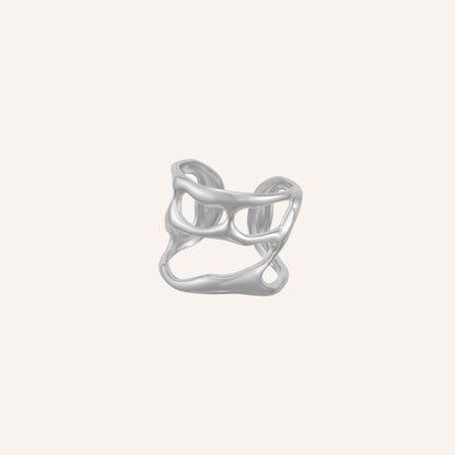 Colby Lava Open Wide Ring - Silver