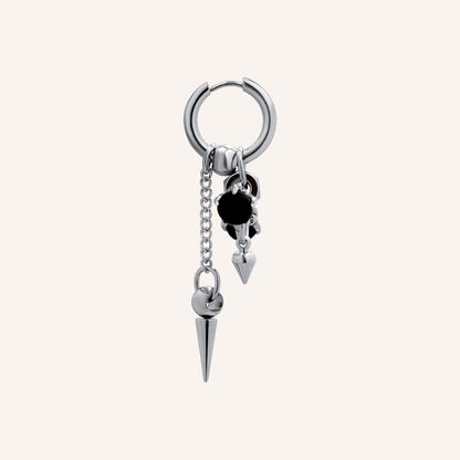 Creed Dragon Claw Black Onyx Hoop Earring - Single