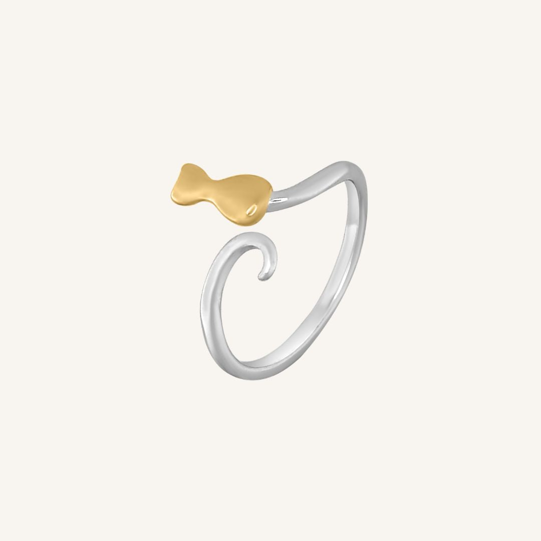 Cyndi Cat Duo Tone Ring