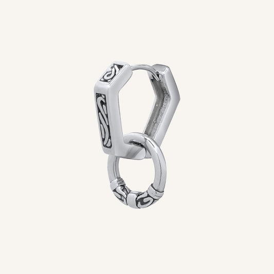Daniel Orna Hexagon Hoop Earring - Single - BLFX