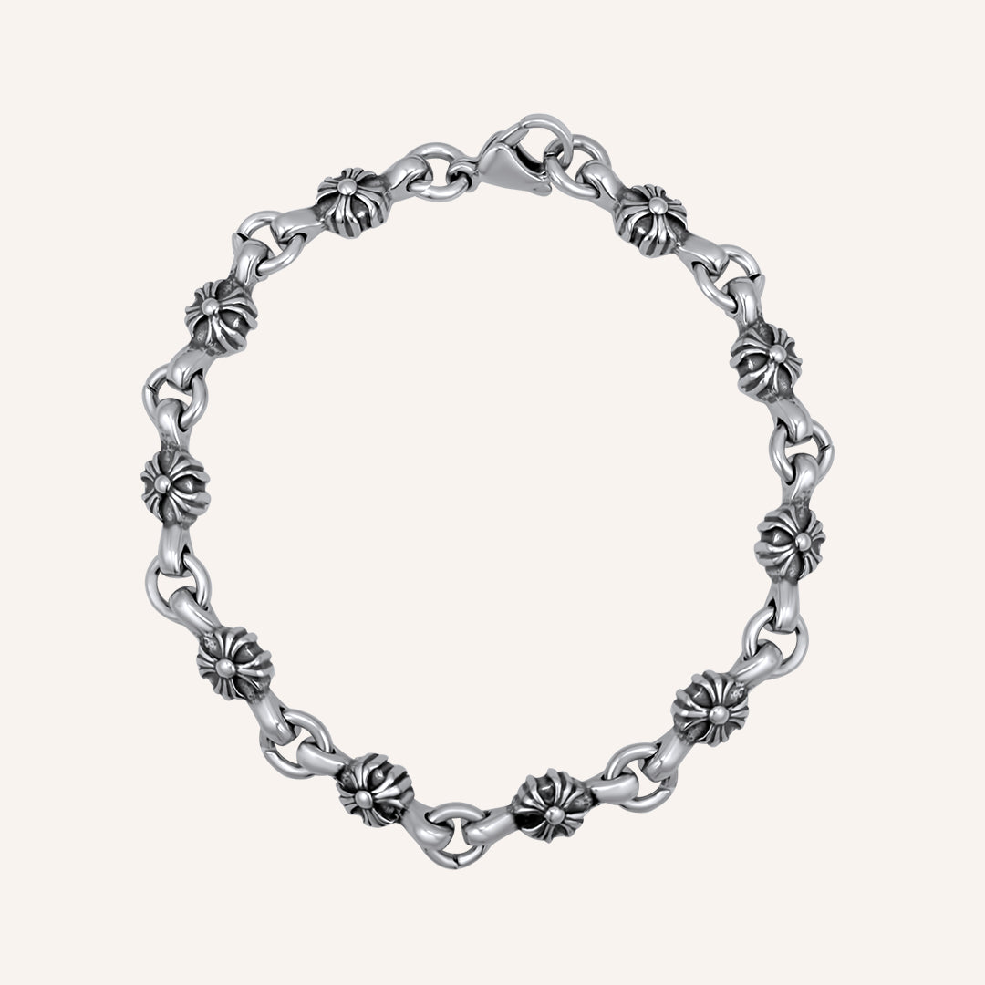 Daniell Chrome Plus Bead Bracelet