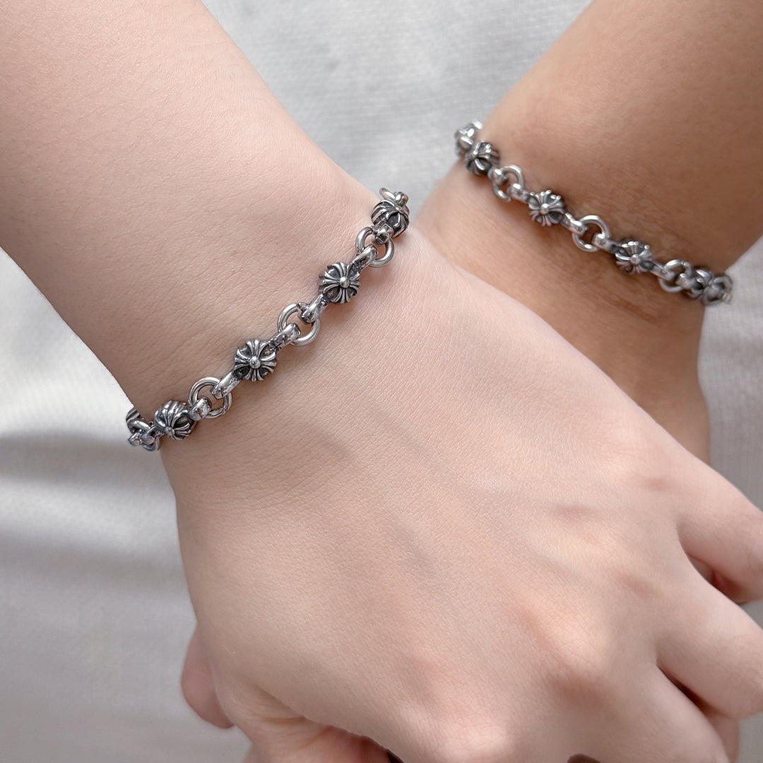 Daniell Chrome Plus Bead Bracelet