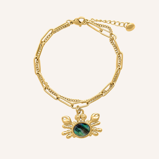 Darrell Abalone Crab Layered Bracelet - Gold