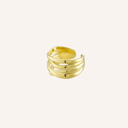Dash Cross Over Gold Ring