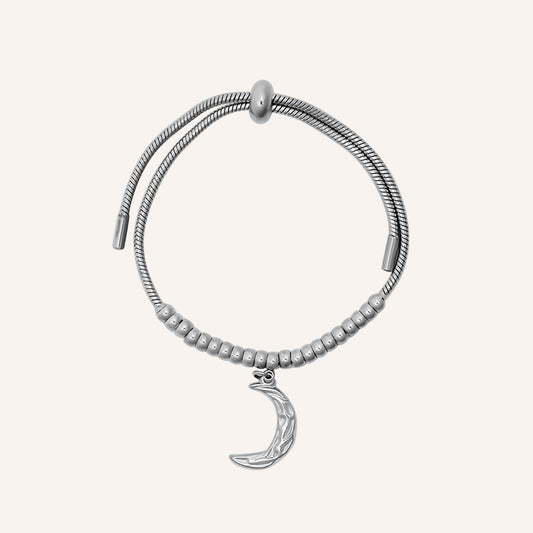 Dawn Moon Pull Bracelet - Silver
