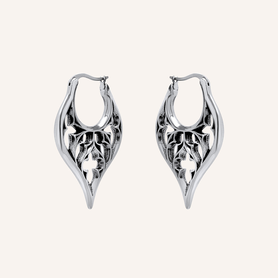 Deborah Celtic Pointy Hoop Earrings