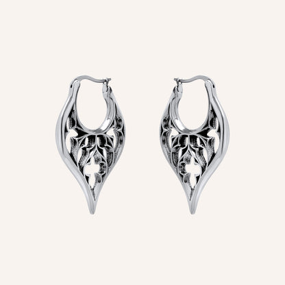 Deborah Celtic Pointy Hoop Earrings