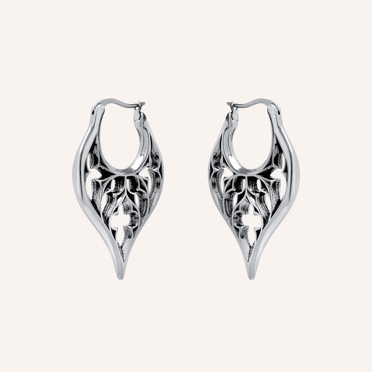 Deborah Celtic Pointy Hoop Earrings